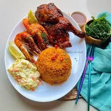 Jollof rice for vegan and meat lovers.
