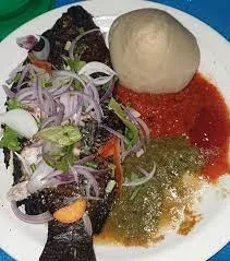 Banku with Shito and Tilapia