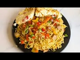 Indomie Noddles with fried egg