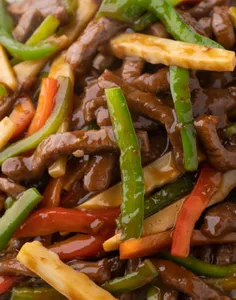 Shredded beef sauce and a side dish