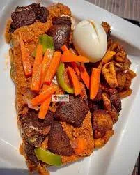 jollof with gizzard