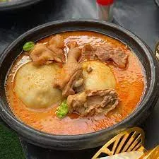 Banku with growndnut soup