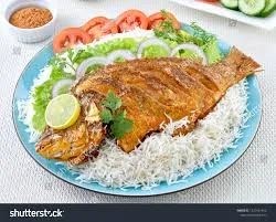 Plain Rice with Fish