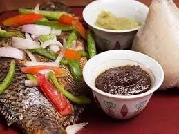 Banku with tilapia
