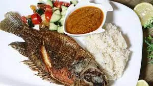 Plain Rice with Fish