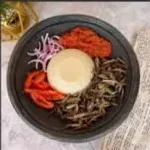 Akple and aborbi stew