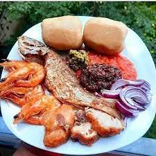 KENKEY with shrimp