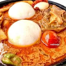 Omotuo with groundnut soup