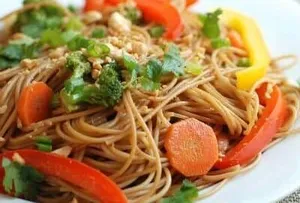 Spaghetti with gizzard