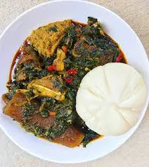 Afang soup with semo