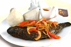 Banku with tilapia