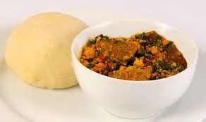 Egusi soup with Eba