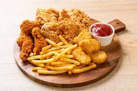 fried chicken with chips