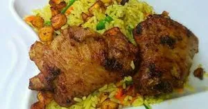 Fried rice and chicken