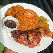 Jollof and grilled chicken