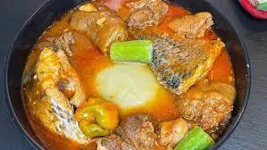 Fufu with Goat Light soup