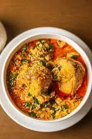 Egusi soup with turkey or chicken