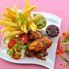 Fried Yam & Chicken