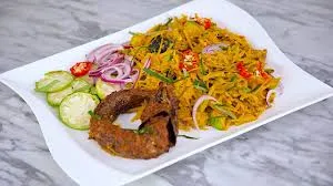Abacha or African salad with fish