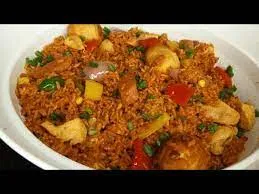 Assorted chicken jollof rice