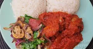 Plain Rice with Tomatoes stew