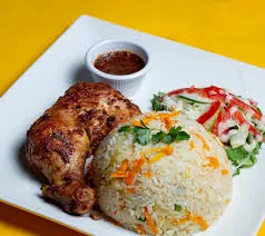 Fried rice with grilled chicken