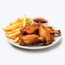 Yam chips with chicken