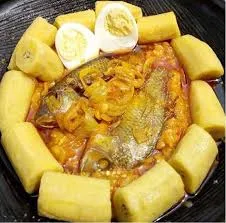 Plantain with Garden egg stew