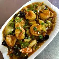Prawns in vegetable sauce