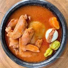 Fufu n chicken wings light soup