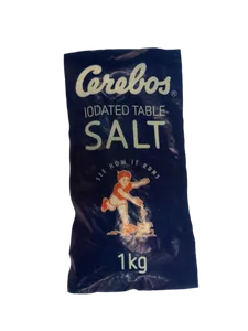 SALT CEREBOS 1KG, IODATED BLUE