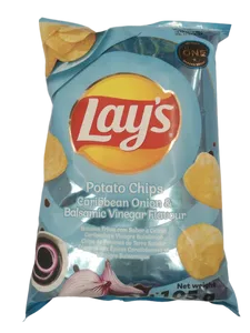 CHIPS LAYS 105G, CARRIB ON&VIN