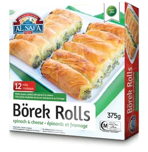 Al-Safa Halal Borek Rolls Spinach and Cheese (375g - 12 Rolls)