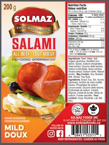 Solmaz Beef Salami Mild 200g