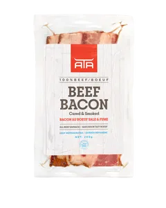 ATA Beef Bacon Cured & Smoked (200g)