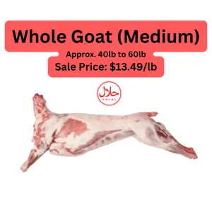 [SALE] Medium Whole Goat approx. 40-60lb - ($13.49/lb)