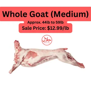[SALE] Medium Whole Goat approx. 44-59lb - ($12.99/lb)