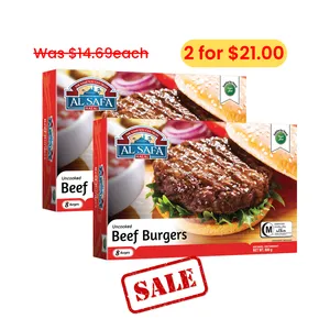 [29% OFF] Al-Safa Halal Beef Burgers (8pcs) - 2packs