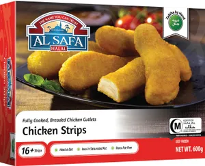Al-Safa Halal Chicken Breast Strips (600g - 16+Strips)