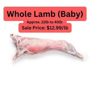[SALE] Baby Whole Lamb approx. 22-40lb - ($12.99/lb)