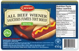 Crescent Beef Wieners (450g)