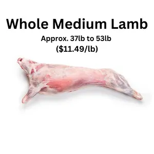 Whole Medium Lamb approx. 37-53lb - ($11.49/lb)