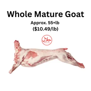 Whole Mature Goat approx. 55+lb ($10.49/lb)
