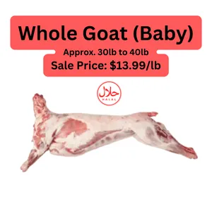 [SALE] Baby Whole Goat approx. 30lb - 40lb ($13.99/lb)