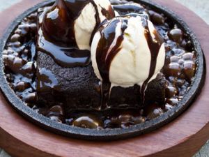 Brownie with icecream
