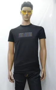 Armani Exchange Printed Mens Black Cotton T-Shirt