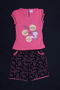 Pink And Dark Blue Kids Suit