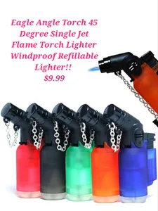 Eagle Angle Torch 45 Degree Single Jet Flame Torch Lighter Windproof Refillable Lighter