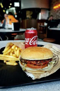 Beef burger meal deal