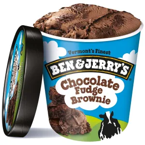 Ben and Jerry chocolate fudge brownie ice cream tub 465ml